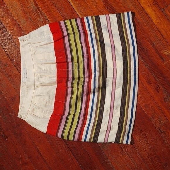 Ann Taylor LOFT Uneven Stripes Skirt Sz 8 - Picture 1 of 8